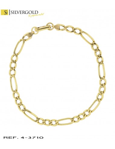 1-4-3710-1-Pulsera eslabones alternados en proporción 3 x 1 y cierre de presa
