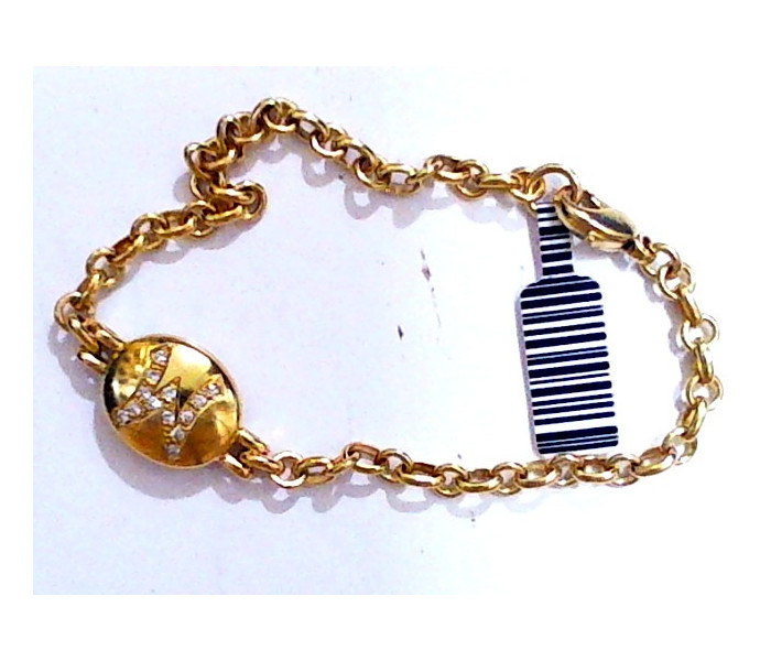 1-4-7926-1-DIA-pulsera con chapa y chispitas en la letra