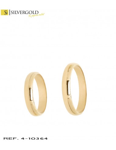 1-4-10364-1-Conjunto de alianzas oro 18Kt. clásicas