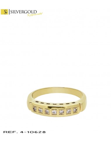 1-4-10628-1-D-Anillo oro 18Kt. con 7 diamantes