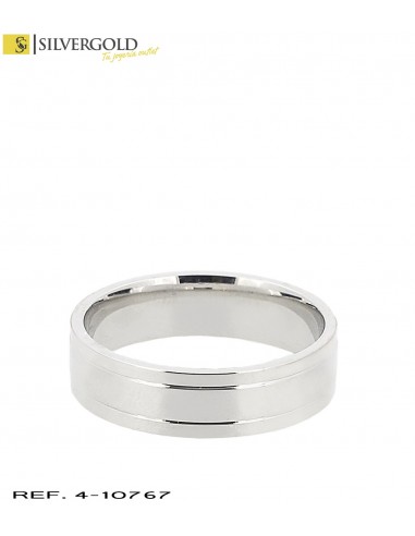 1-4-10767-1-Alianza oro blanco 18Kt. labrada