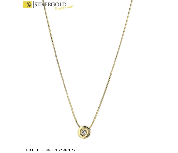 1-4-12415-1-DIA-Gargantilla oro 18Kt. con diamante