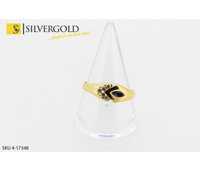 1-4-17348-1-Anillo estilo tu y yo con piedras decorativas. Oro 18 kt