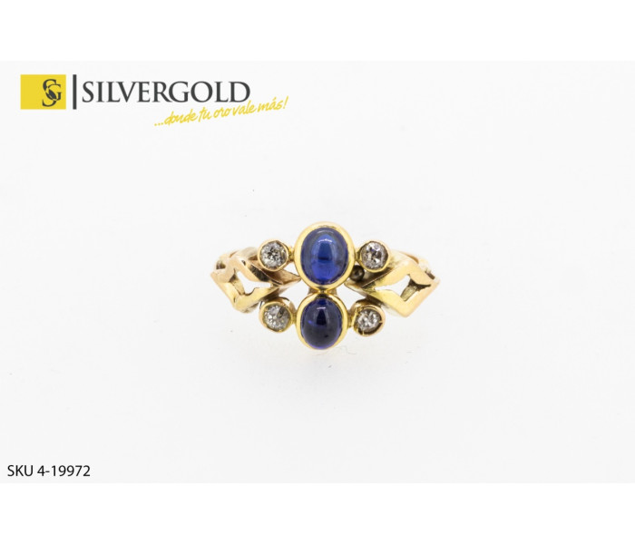 1-4-19972-1-Anillo calado con piedras centrales. Oro 18 kt.