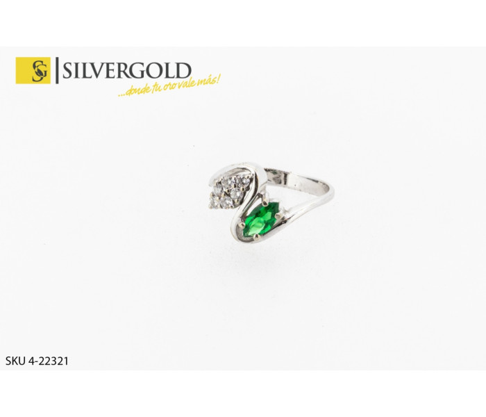 1-4-22321-1-Anillo oro blanco tipo tu y yo. Oro 18 kt