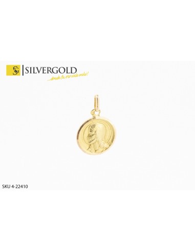 1-4-22410-1-Colgante medalla motivos religiosos ambos lados. Oro 18 kt 