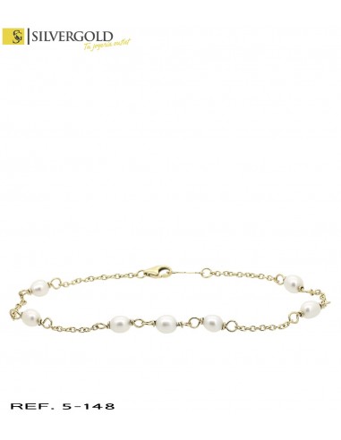1-5-148-2-Pulsera oro 18Kt. infantil con perla . L3368