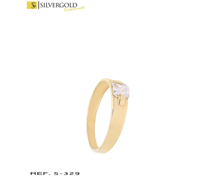 1-5-329-1-Solitario oro 18Kt. con circonita L1735