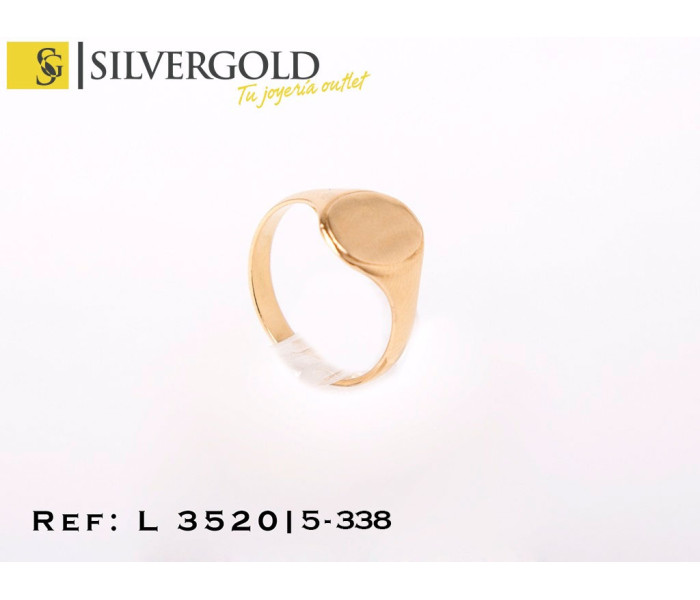 1-5-338-2-Sello oro 18Kt. infantil oval L3520