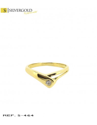 1-5-464-1-SolitarioT10 en uve con diamante (Talla 11) L3687