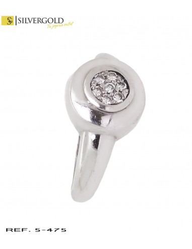1-5-475-1-D-Anillo oro blanco 18Kt. con pavé de diamante L152