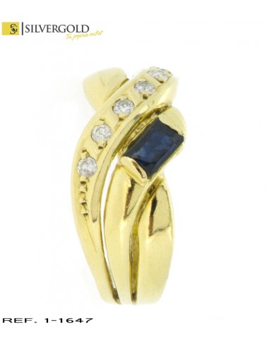 1-1-1647-1-DIAM-anillo con circonita negra y una linea tipo brillantes. Talla 13.