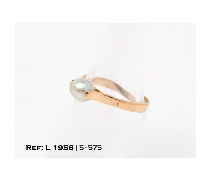 1-5-575-2-Anillo oro 18Kt. infantil con perla L1956