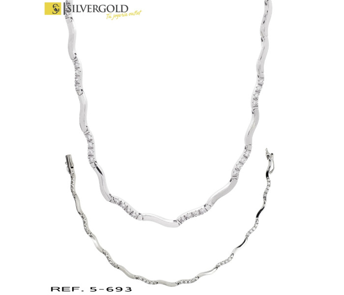 1-5-693-1-Conjunto oro 18Kt. de gargantilla y pulsera L5299