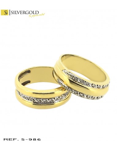 1-5-986-1-D-Alianzas oro 18Kt. y diamantes L5431