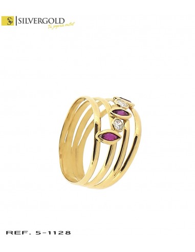 1-5-1128-1-DIA-Anillo calado con rubíes finos y diamantes