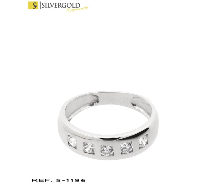 1-5-1196-2-Anillo oro 18Kt. blanco estilo compromiso