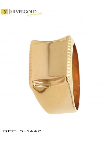 1-5-1447-1-Sello oro 18Kt. rectangular liso. L 4808..