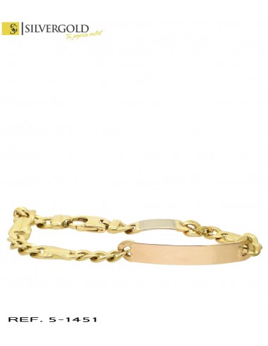 1-5-1451-1-Esclava oro 18Kt. con de eslabón alternado L 4812