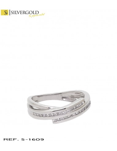 1-5-1609-1-D-Anillo oro blanco 18Kt. con diamantes L 4860