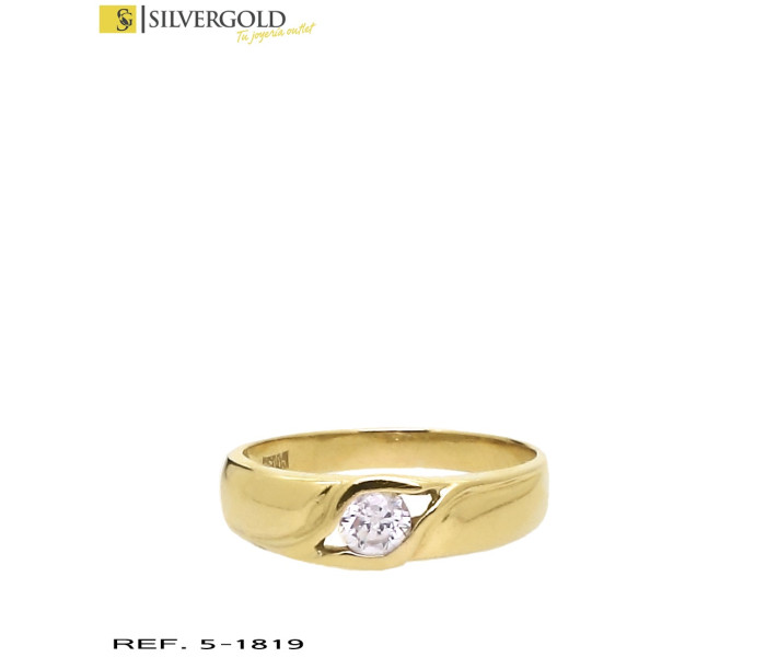 1-5-1819-1-Solitario oro 18Kt. con calado central
