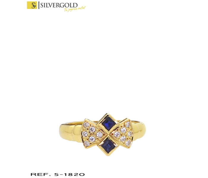 1-5-1820-1-Anillo oro 18Kt. fantasía de lazo