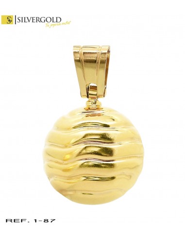 4-1-87-1-Colgante oro 18Kt. bola hueca L4157