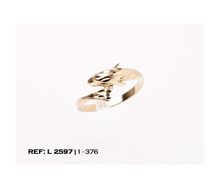 4-1-376-1-ANILLO CON FORMA DE DELFIN (Talla 23) L2597