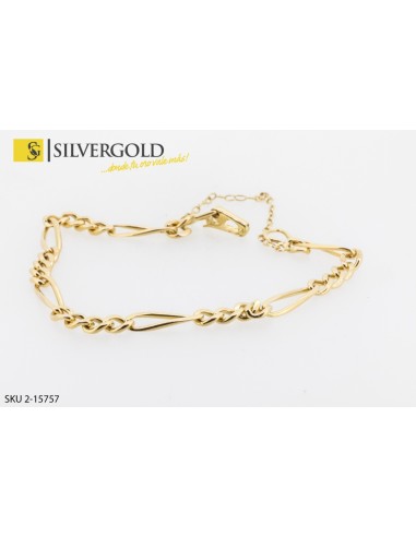4-2-15757-1-Pulsera eslabón alternada estilo Cartier . Oro 18 kt.