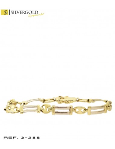 4-3-288-1-Pulsera oro 18Kt. alternada con calabrote L 117