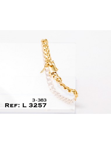 4-3-383-1-Pulsera eslabones estilo barbada con cierre de cajampAtildeampsup3n (15.5 cm) L 3257