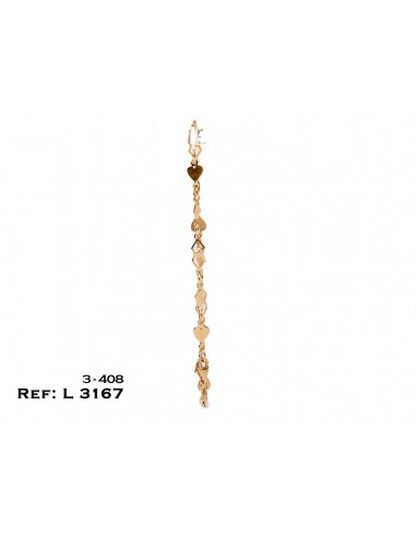 4-3-408-1-Pulsera alternada corazones rombos con cierre mosquetAtildesup3n (19 cm) L 3167