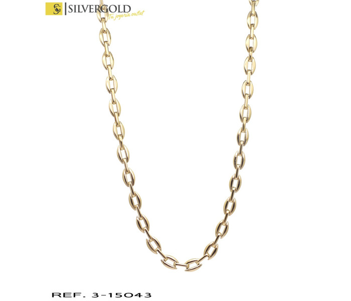 4-3-15043-1-Gargantilla oro 18Kt. eslabones ovales