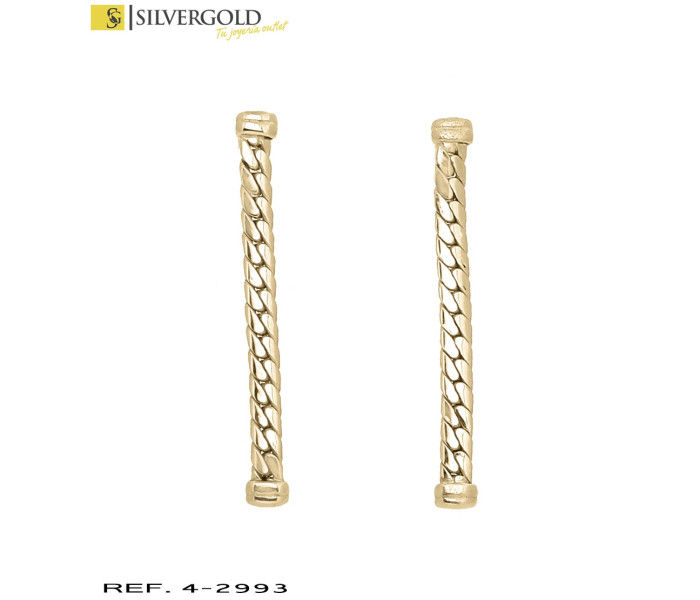 4-4-2993-1-Pendientes oro 18Kt. largos articulados