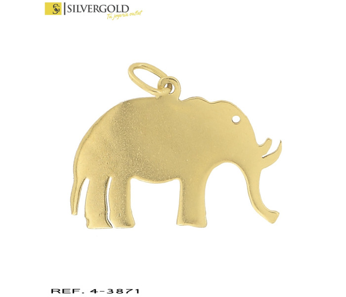 4-4-3871-1-Colgante en forma de elefante liso