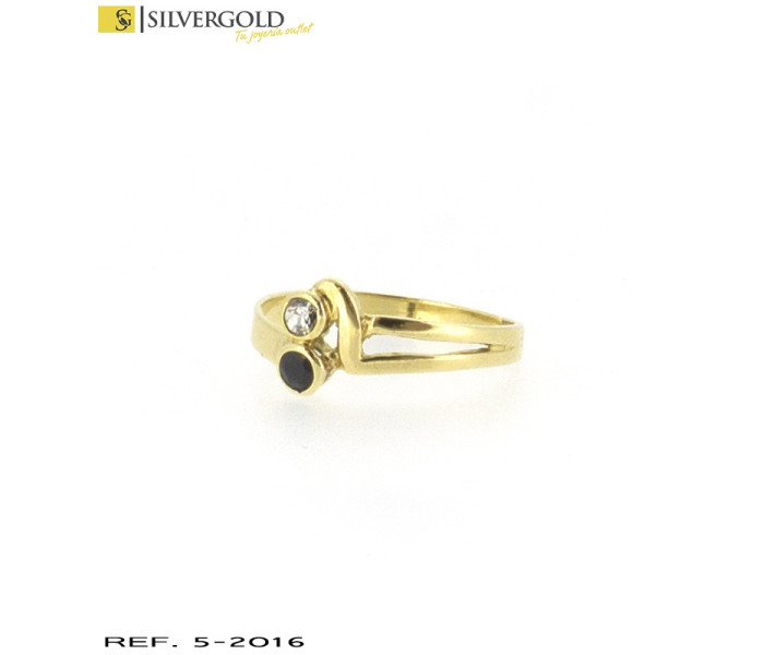 4-5-2016-1-Anillo estilo tu y yo con circonita blanca y azabache.