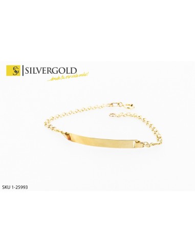 1-1-25993-1-Pulsera identidad eslabón Bismark con cierre criollo. Oro 18 kt