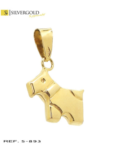 1-5-893-2-Colgante oro 18Kt. perro L 4555