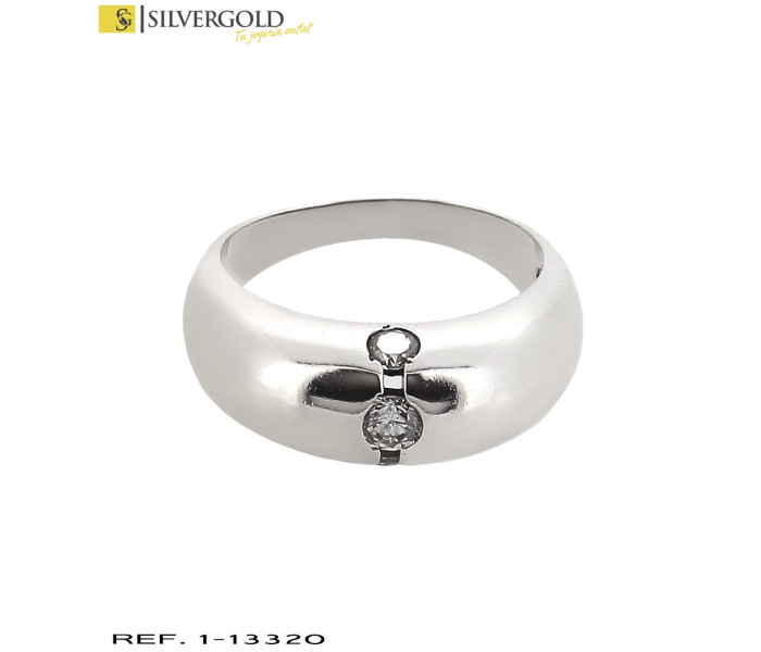 1-1-13320-1-AnilloT13 tipo solitario oro blanco con tres zirconitas