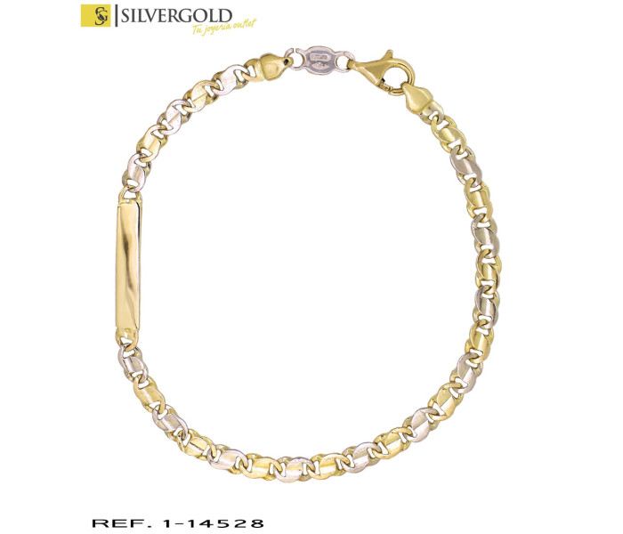 1-1-14528-2-Esclava oro bicolor 18Kt.