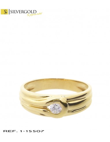 1-1-15507-3-D-Anillo oro 18Kt. tipo solitario
