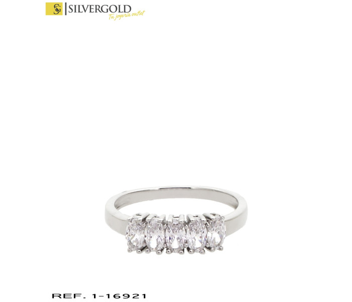 1-1-16921-1-Anillo oro blanco 18Kt. tipo cinquillo