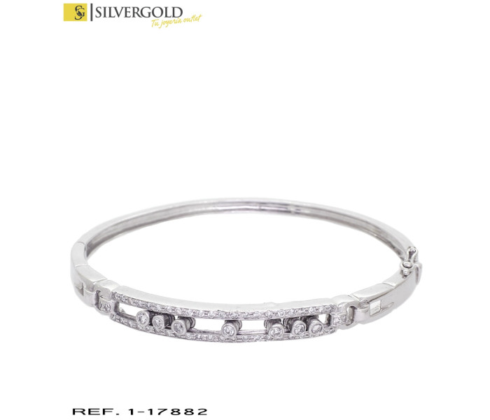 1-1-17882-1-I-D-Pulsera oro blanco 18 Kt. con diamantes L 2665