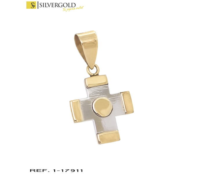 1-1-17910-1-Cruz acero y oro 18Kt. clásica
