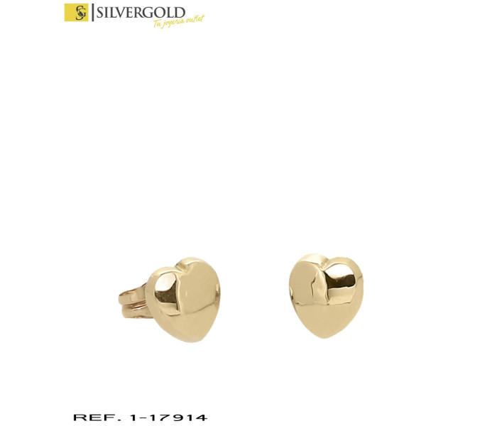 1-1-17914-1-I-Pendientes oro 18Kt. corazón L 3547