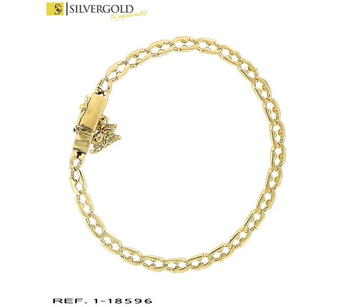 1-1-18596-1-Pulsera oro 18Kt. de eslabón de diseño