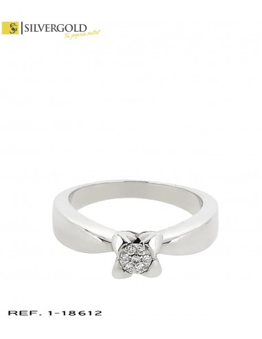 1-1-18612-1-DIA-Anillo oro blanco 18Kt. con diamantes