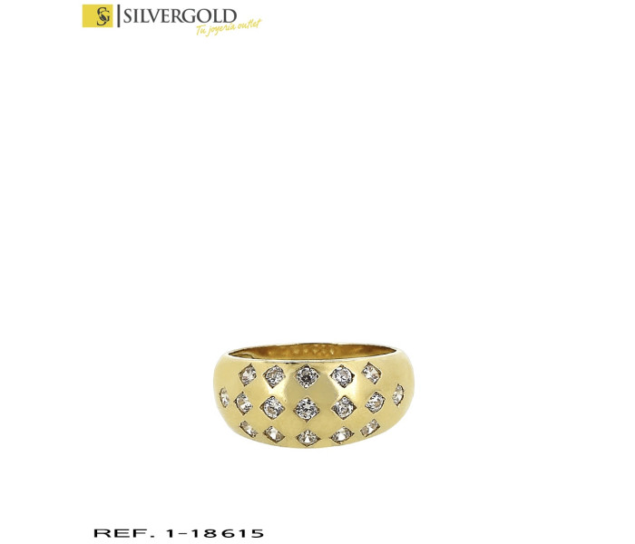 1-1-18615-1-Anillos oro 18Kt. con circonitas