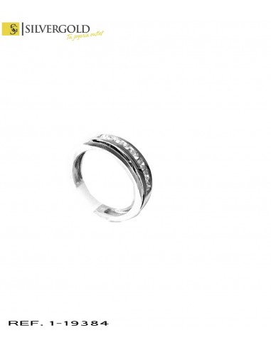 1-1-19384-1-DIA-Anillo oro blanco 18Kt. con diamantes