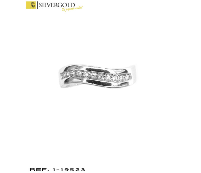 1-1-19523-1-Anillo oro blanco 18Kt. con circonitas